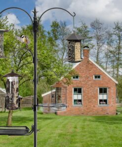 Alternative view of Ashman Premium Bird Feeding Station Kit, 22" Wide x 92" Tall (82" Above Ground Height), A Multi Feeder Hanging Kit and Bird Bath for Attracting Wild Birds Bird Station 5 Prongs