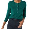 Amazon Essentials Women's Lightweight Crewneck Cardigan Sweater (Available in Plus Size) XX-Large Dark Green 13 91QVl7SeyeL