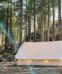 S'more Canvas Glamping Tent, 4 Season Family Camping Tent for 3/4/6 Person, Waterproof, Windproof, and Weather Resistant Tent for Family Glamping, Car Camping, Outdoor Party Cabin Tent(6.9ft x 8.5ft x 4.9ft) 32 91QXy8DMshL