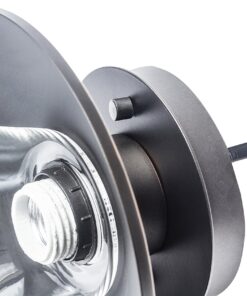 Globe Electric 64846 1-Light Semi-Flush Mount Ceiling Light, Oil Rubbed Bronze, Clear Glass Shade, Ceiling Light Fixture, Bedroom Lights for Ceiling, Dining Light Fixture, Bulb Not Included Oil-Rubbed Bronze 56 91QZREG0BL