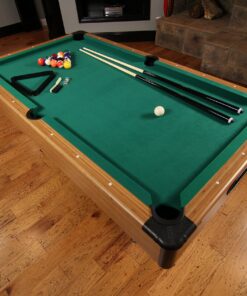Mizerak Dynasty Space Saver 6.5' Billiard Table with Leg Levelers, Automatic Ball Return, and Classic Green Nylon Cloth 62 91QdIi0qzJL