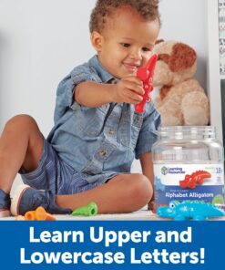 Alternative view of Learning Resources Snap-n-Learn Alphabet Alligators, Fine Motor Toy, 26 Double-Sidedpiece, Ages 18 Months +, Multicolor