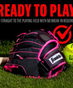 Franklin Sports Girls Softball Glove - Women's Windmill Fastpitch + Slowpitch Softball Glove Right Hand Throw 11" Pink 13 91Qq9aqFnEL