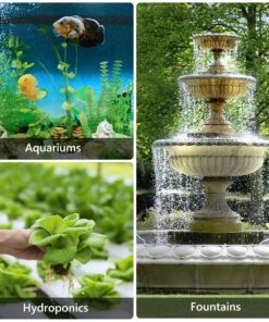 KEDSUM 550GPH Submersible Pump(2500L/H, 40W), Ultra Quiet Water Pump with 5ft High Lift, Fountain Pump with 6.5ft Power Cord, 3 Nozzles for Fish Tank, Pond, Aquarium, Statuary, Hydroponics Blue 32 91QrK5jx8IL