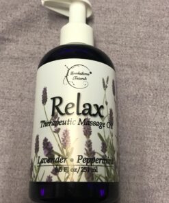 Relax Therapeutic Body Massage Oil - with Best Essential Oils for Sore Muscles & Stiffness – Lavender, Peppermint & Marjoram - All Natural - with Sweet Almond, Grapeseed & Jojoba Oil 8oz 8.5 Fl Oz (Pack of 1) 34 91QxYwHAGtL 2