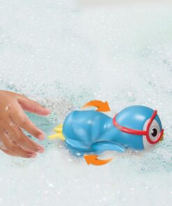 Munchkin® Wind Up Swimming Penguin Baby and Toddler Bath Toy, Blue 19 91Qxisc6dgL