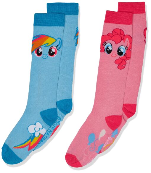 My Little Pony Girls 2 Pack Knee High Socks 6-8.5 Assorted Pink