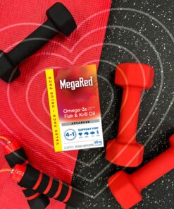 Megared Omega 3 Fish Oil & Antarctic Krill Oil Softgels for Brain, Heart, Joints & Eye Support, (80 Count Bottle), Concentrated Omega 3 Fatty Acid Supplement with EPA, DHA, Phospholipids 500mg 80ct 39 91R0F9TC0HL