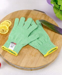 J H 3 Color Cut Resistant Gloves Red For Meat, Green For Veg, Yellow For Fruit- High Performance Cut Level 5, Food Grade No Cross Contam, 3Piece Medium Medium (Pack of 3) 16 91R106iMRWL