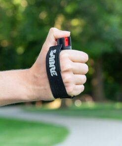 SABRE Runner Pepper Gel, Maximum Police Strength OC Spray, Reflective Hand Strap for Easy Carry & Quick Access, 35 Bursts, Secure & Easy to Use Safety, Optional Clip-On Alarm & LED Armband Combos Black Runner 38 91R4IogD0TL
