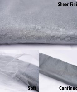 Craft And Party, Silver Fabric Tulle Roll 54 Inch by 40 Yards (120 ft) Fabric Tulle Bolt for DIY Tutu Skirt, Wedding and Decoration (Silver) 54" x 40 yards 21 91R5INTTWfL