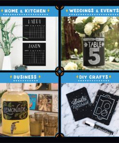 VersaChalk White Chalkboard Chalk Markers - Wet Erase Dustless Chalk Ink Paint Marker for Blackboard, Dry Erase White Board, Chalkboard Sign (BOLD 5mm, 4/SET) BOLD 5mm, 4/SET 15 91R9Ul1cerL