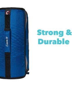 Case it King Size Mighty Zip Tab Binder, 3 Rings, 4" Capacity, 11 X 8.5, Blue 22 91RC58hWhTL