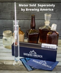 Glass Hydrometer Test Tube Jar & Cylinder Brush - Narrow Flask for Alcohol by Volume Test - Moonshine, Homebrew Beer, Home Wine Making Kits, Borosilicate Glass 3.3 11 91RH4 awvXL