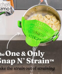 Kitchen Gizmo Snap 'N Strain Strainer, Clip On Silicone Colander, Fits all Pots and Bowls - Lime Green 30 91RJcsbbMWL
