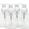 Vivaplex, 4, Clear, 8.5 oz (250 ml), Oval, Plastic Foaming Soap Dispensers, with White Pumps 43 91RNKiVjOL