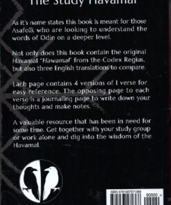 Alternative view of The Study Havamal: Original Old Norse - 3 English Translations - Journal Paperback