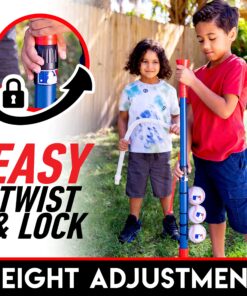 Franklin Sports Grow-with-Me Kids Baseball Batting Tee + Stand Set for Youth + Toddlers - Youth Baseball, Softball + Teeball Hitting Tee Set for Boys + Girls Grow With Me Tee - MLB Baseball 27 91RSWHeG L