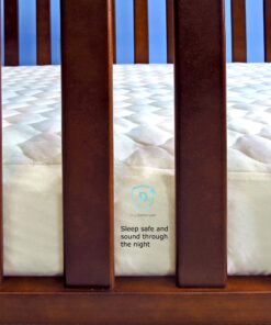 Organic Cotton Waterproof Fitted Crib Pad - Natural Baby Crib Mattress Cover & Protector - Unbleached, Non-Toxic & Hypoallergenic (28" x 52" x 7") 13 91RTFRN93RL