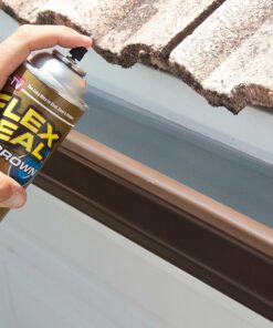 Flex Seal, 14 oz, 2-Pack, Brown, Stop Leaks Instantly, Waterproof Rubber Spray On Sealant Coating, Perfect for Gutters, Wood, RV, Campers, Roof Repair, Skylights, Windows, and More FSBRNR20-2PK 12 91RdAnSqtiL
