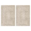 COTTON CRAFT Smith Set of 2 Cotton Handmade Heavyweight Reversible Racetrack Bath Rugs, 17 inch x 24 inch, Linen 15 91ReOTKum3L