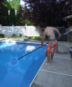 JED Pool Tools 50-560-16 Professional Deluxe Anodized Telescopic Pole, 16-Feet,Black and Silver Pole Only 18 91ReqShAawL