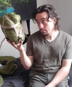 ECOOPRO Warm Weather Sleeping Bag - Portable, Waterproof, Compact Lightweight, Comfort with Compression Sack - Great for Outdoor Camping, Backpacking & Hiking-83 L x 30" W Fits Adults Olive green 32 91Ri u4Y8zL