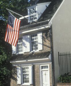 Made in USA Flags Co. - 13-Star Betsy Ross Flag Made in USA- All Weather American Flag with Fade-Resistant SolarMax Nylon, Embroidered Stars & Sewn Stripes - Premium Quality, Durable 3x5 ft Flag 22 91RjHU001L