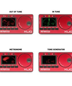 KLIQ MetroPitch - Metronome Tuner for All Instruments - with Guitar, Bass, Violin, Ukulele, and Chromatic Tuning Modes (MetroPitch, Red) 20 91RlHwvtikL