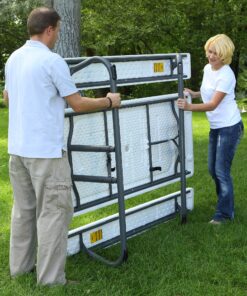 Lifetime 80215 Folding Picnic Table, 6 Feet, White Granite 12 91Rog0BAqLL