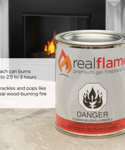 Alternative view of Real Flame Gel Fuel Cans - 12-Pack - Gelled Isopropyl Alcohol for Indoor or Outdoor Fireplaces