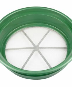 SE 13 1/4 Inch Stackable Classifier Gold Prospecting Pan - 1/20 Inch Stainless Steel Mesh Sifting Pan, Green Pans 12 91RuW7Y65tL