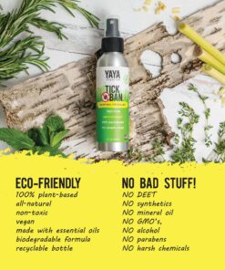 Yaya Organics Tick Ban | Extra Strength Tick Repellent Made with Essential Oils and All Natural, DEET Free Ingredients | Proven Effective, Safe for Adults, Kids and Dogs | 4 Ounce 2 Pack 10 91S jpjlDqL
