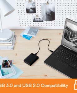 WD 5TB Elements Portable HDD, External Hard Drive, USB 3.0 for PC & Mac, Plug and Play Ready - WDBU6Y0050BBK-WESN 21 91S1naupylL