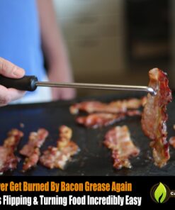 Alternative view of Cave Tools Food Flipper and Meat Hook for Grilling, Flipping, and Turning Vegetables and Meats BBQ Grill and Smoker Accessories, Right-Handed, Large (17 In) + Small (12 In) Right-Handed, 17 Inch + 12 Inch