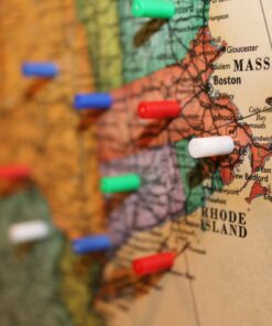 Alternative view of Small Cylinder Push-Pin Magnets, Colorful Pins for Fridge, Office & Home, Assorted Magnetic School and Classroom Supplies, Tiny Magnetic Color Coding Pins for Whiteboard - MapMagnets White