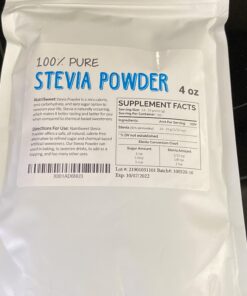 NatriSweet Stevia Powder, 4 oz, Pure Stevia Sweetener with No Additives, No Fillers, Zero Carbs, Zero Calorie, Organic Stevia Powder For Sugar Substitute, 300 Times Sweeter Than Sugar, 800+ Servings 43 91S86cQoz6L
