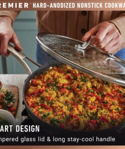 Calphalon Premier Hard-Anodized Nonstick Cookware, 11-Piece Pots and Pans Set New Cookware Set w/ MineralShield™ 17 91SCyEyU8HL