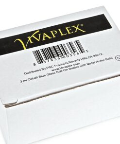 Vivaplex, 12, Cobalt Blue, 3 ml Glass Roll-on Bottles with Stainless Steel Roller Balls - Dropper included … 10 91SESElPaHL