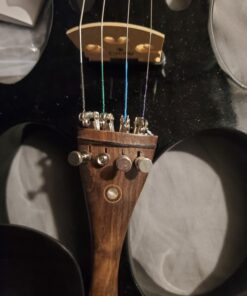 Cecilio 4/4 CEVN-1BK Solid Wood Electric/Silent Violin with Ebony Fittings in Style 1 - Full Size - Black Metallic Full Body - Black full-size 27 91SFmqylf7L