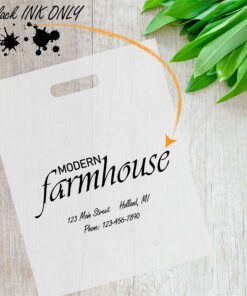 100 Natural Frost Merchandise Bag, 12"x15" with Die Cut Handle, No Gusset, 2.0 Mil. Custom Printed Frosty 12"x15" 11 91SJnYn5QjL