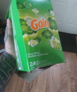 Gain Dryer Sheets Laundry Fabric Softener, Original Scent, 240 Count 45 91SNqnwU6kL