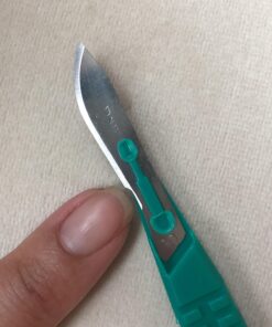 Medpride Disposable Scalpel Blades| Sharp, Tempered Stainless-Steel Blades | Pack of 10 Sterile Scalpel Knives| Plastic Handle| Individual Pouches| for Dermaplaining, Podiatry, Crafts & More (#10) #10 44 91SP0et1YxL 1