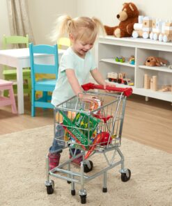 Melissa & Doug Toy Shopping Cart With Sturdy Metal Frame - Toddler Shopping Cart, Pretend Grocery Cart, Supermarket Pretend Play Shopping Cart For Kids Ages 3+ 28 91SWvkloawL