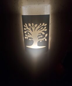 GE CoverLite LED Night Light, Decorative, Plug-In, Smart Dusk-to-Dawn Sensor, Home Décor, Ideal for Bedroom, Bathroom, Kitchen, Hallway, 1 Pack, 29846, Oil Rubbed Bronze | Tree of Life Oil Rubbed Bronze - Tree of Life 33 91SZYy9ubcL