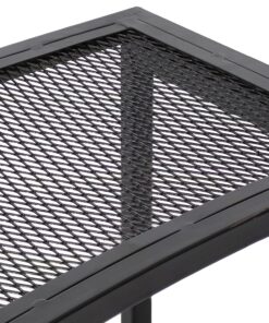 Sunnydaze Outdoor Curved Powder-Coated Black Metal Mesh Fire Pit Bench - Backless - Set of 2 14 91SaG9puOsL