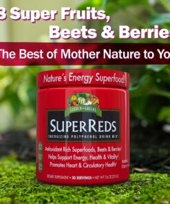 Garden Greens Super Reds Energizing Polyphenol Superfoods, Antioxidants, Powder Drink Mix, 30servings,7.4 ounce 10 91SaSC53G8L