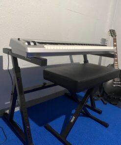 Knox Gear Heavy Duty Z-Style Keyboard Stand - Sturdy Height & Width Adjustable Keyboard Stand - Professional Digital Keyboard Piano Stand or Synth Stand - Piano Keyboard Stand 88 Key or Smaller 34 91SeNoE5x L