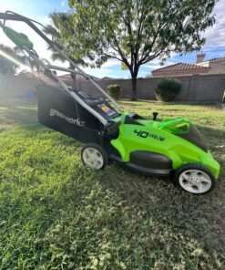 Greenworks 40V 16" Cordless (Push) Lawn Mower (75+ Compatible Tools), 4.0Ah Battery and Charger Included 16" Mower (4.0Ah) 41 91SfBeH2CBL