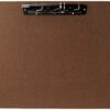 17 x 11 Inches Hardboard/Clipboard with 8-Inch Lever Operated Clip and 2 - 4" Lever Operated Clip Brown